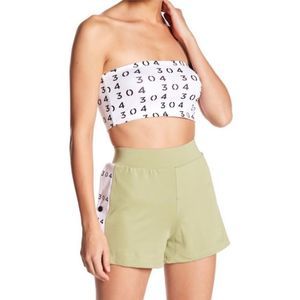 Printed Strapless Sports Bra 